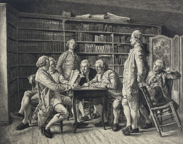 ernest_meissonier_lecture_chez_diderot_graveur_monzies_pointe_seche_de_1910