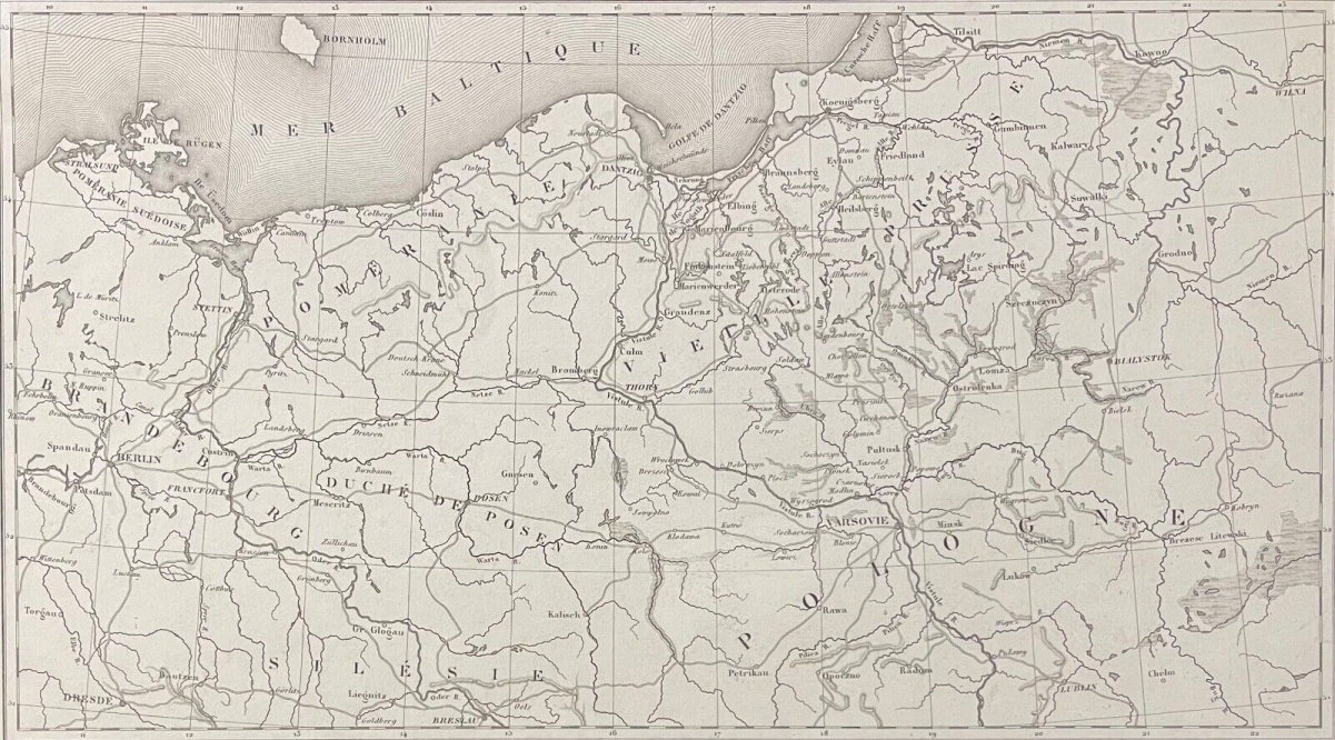 pologne_et_prusse_orientale_sous_empire_napoleon_bonaparte_carte_1848