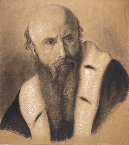 portrait_dhomme_fusain_et_craie_vers_1850_anonyme_france