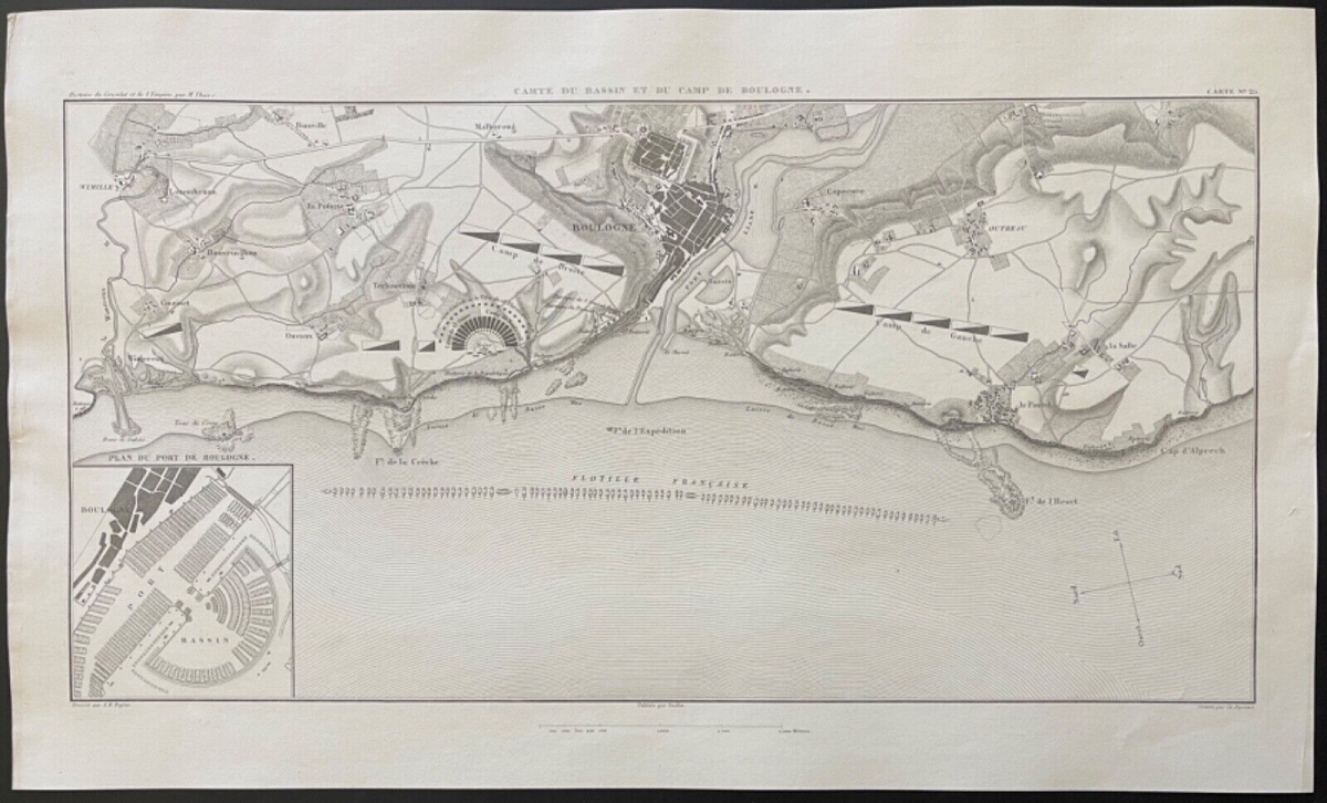 camp_de_boulogne_napoleon_bonaparte_1803_debarquement_en_angleterre_carte_1848