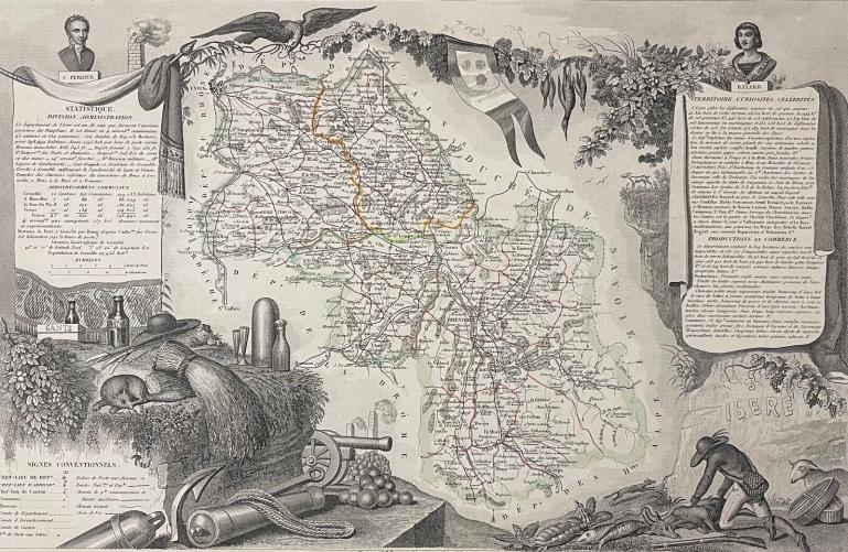 isere_departement_carte_de_1850_france