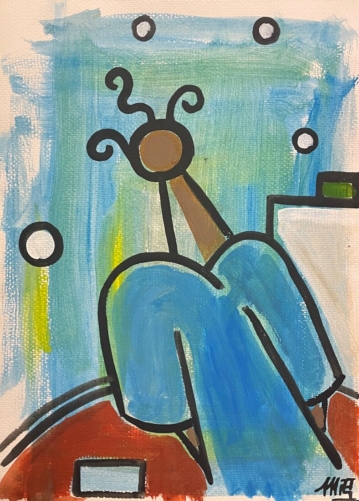 diva_gouache_art_naif_brut_outsider_signee