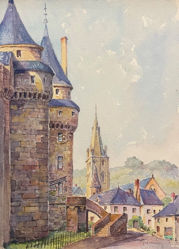 langeais_eglise_saint_jean_baptiste_aquarelle_c_1938_chateaux_de_la_loire_france