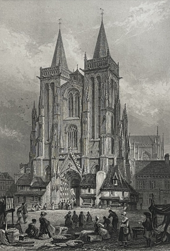 quimper_cathedrale_bretagne_gravure_par_rouargue_1838_france
