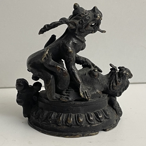chine_couple_de_chiens_foo_statuette_petit_bronze