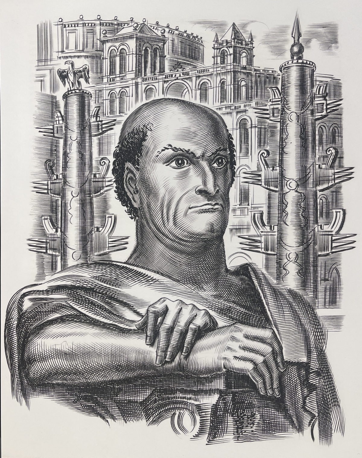 caton_l_ancien_gravure_1967_d_albert_decaris_1901-1988_roma_rome_italia