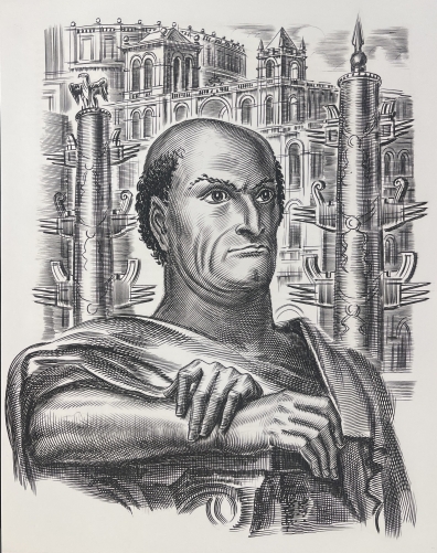 caton_l_ancien_gravure_1967_d_albert_decaris_1901-1988_roma_rome_italia