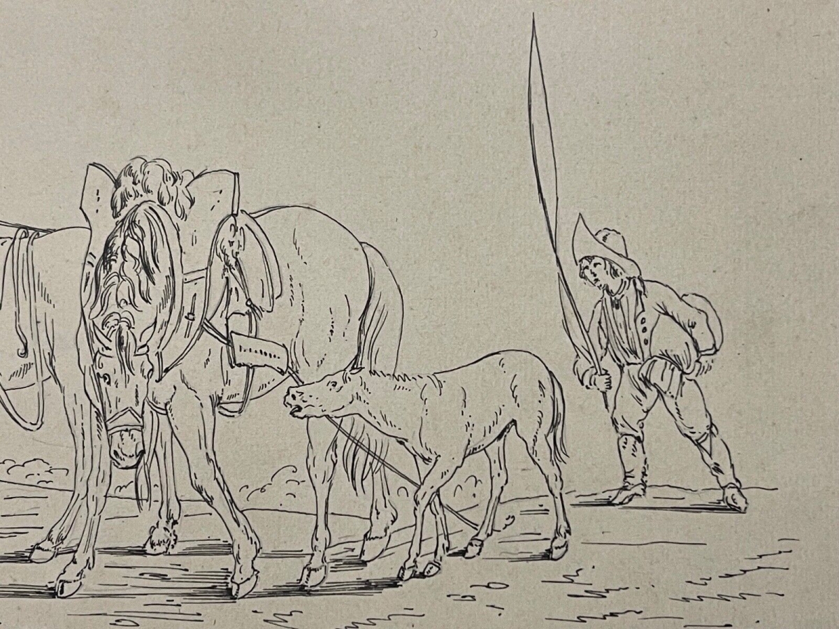 palfrenier_armee_napoleon_dessin_encre_antony_hottot_1865-1914_c_1885_cheval