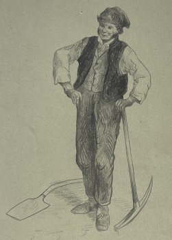 after_paul_gavarni_le_fossoyeur_graphite_drawing