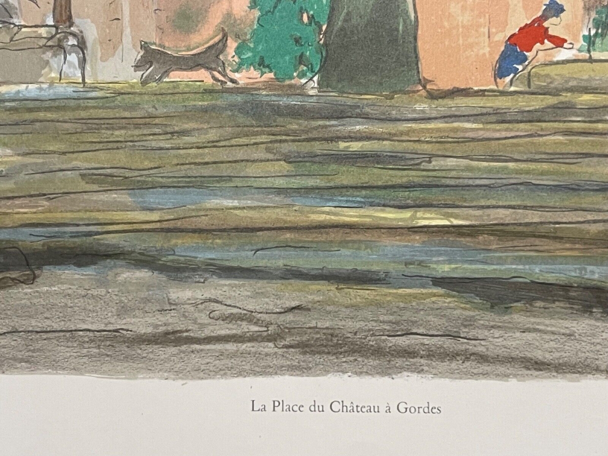 gordes_provence_france_lithographie_1979_de_astri_bergman_taube_1898-1980