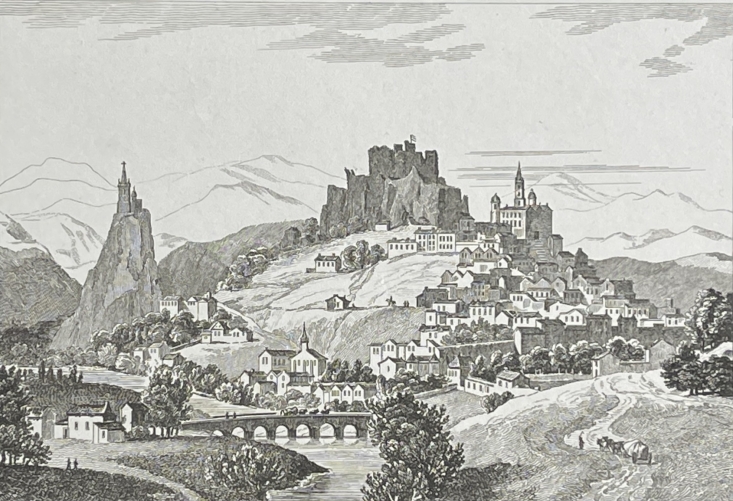 le_puy-en-velay_vers_1830_auvergne_gravure_france