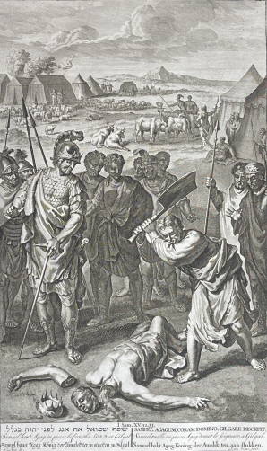 samuel_coupe_le_roi_agag_damalek_en_morceaux_gravure_de_1728_dapres_hoet