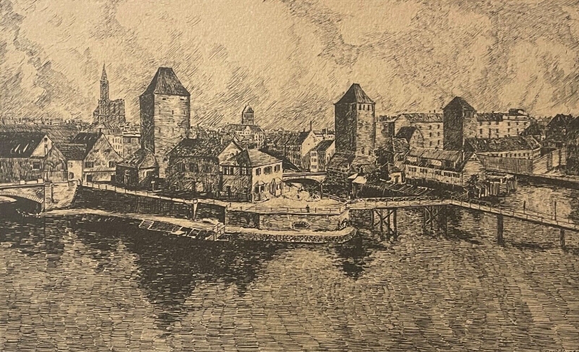 strasbourg_1916_ponts_couverts_alsace_par_franz_mailander_allemagne_france