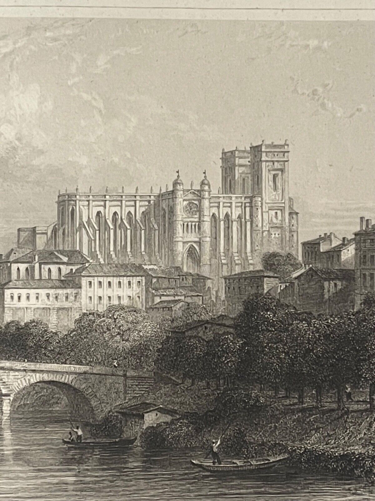 auch_bateliers_et_lavandieres_gers_occitanie_gravure_par_rouargue_1838_france