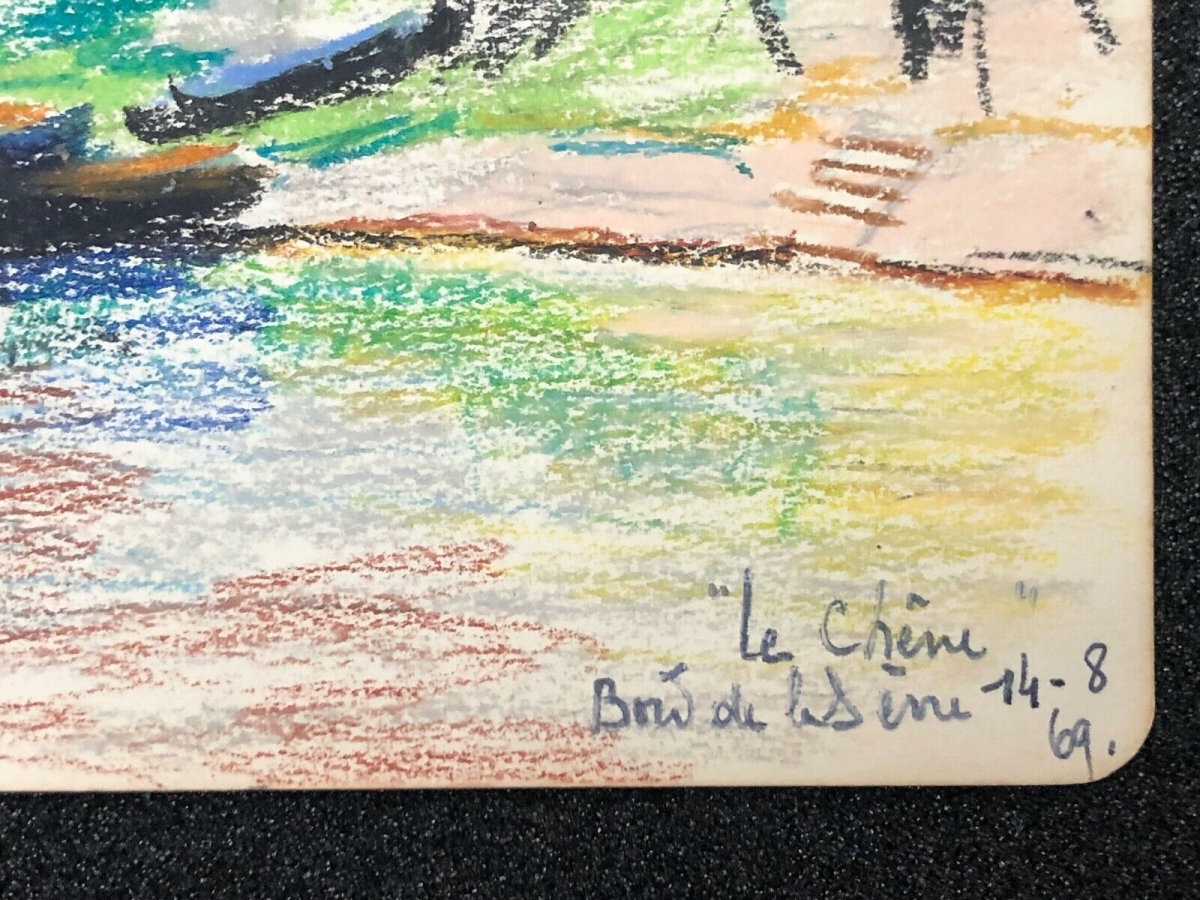 le_chene_bord_de_seine_pastel_date_de_1969