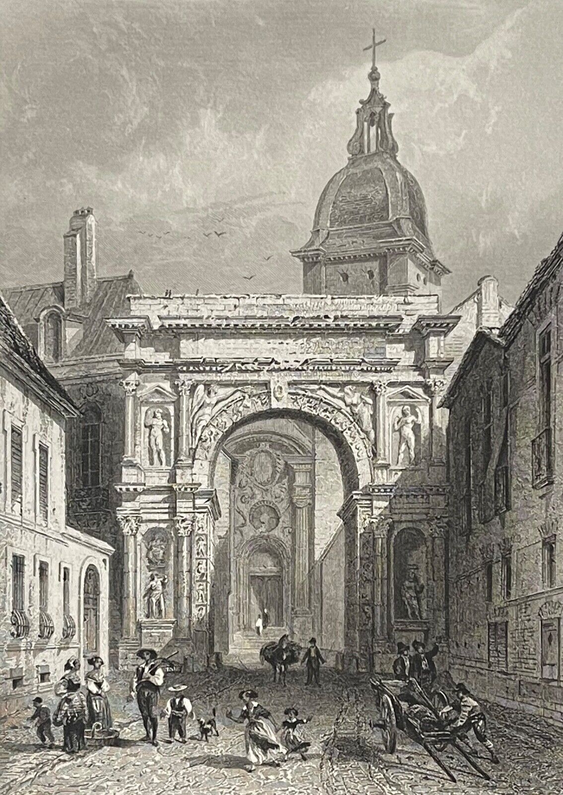 besancon_arc_de_triomphe_romain_par_rouargue_1838_doubs_france