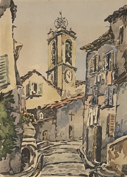 eze_alpes-maritimes_provence_gravure_vers_1920_par_pierre_borfiga_france