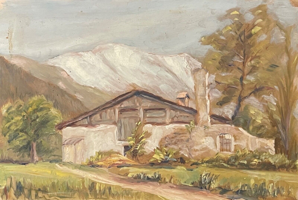 ruine_de_chalet_a_miage_gouache_1939_saint_gervais_hautes_alpes_france