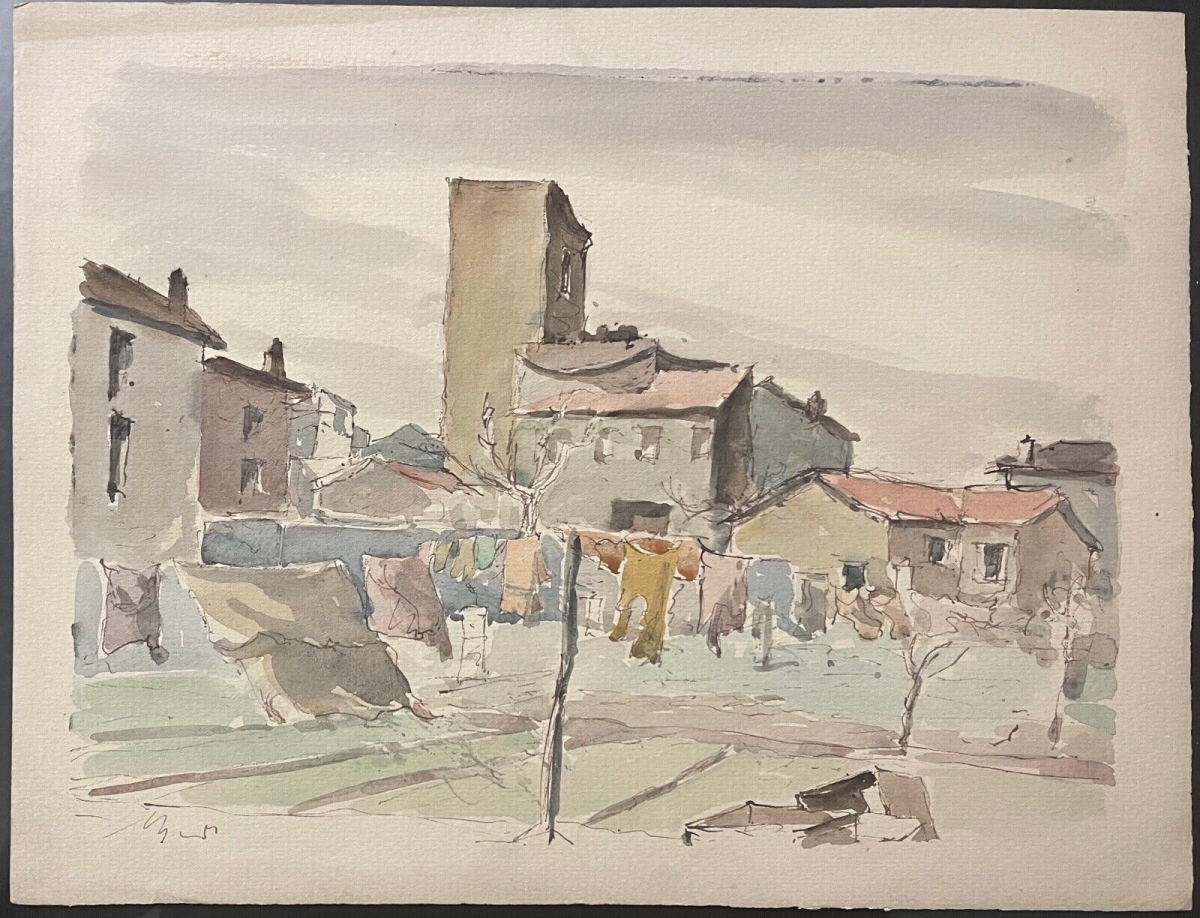 village_a_priori_vers_espagne_vers_1920_technique_mixte_qualité