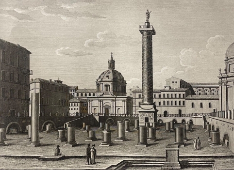 rome_colonne_trajane_gravure_1828_achille_parboni_forum_de_trajan_italie