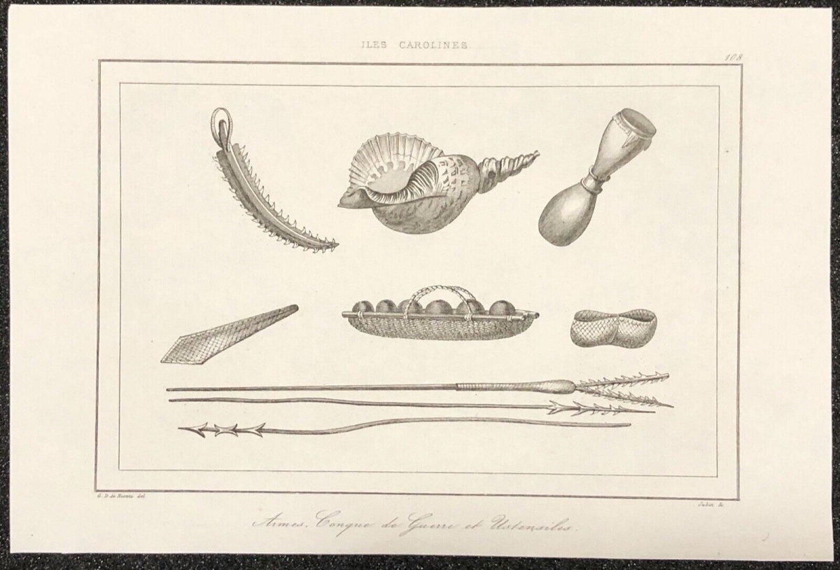armes_conques_de_guerre_iles_carolines_micronesia_1836_xix_oceanie