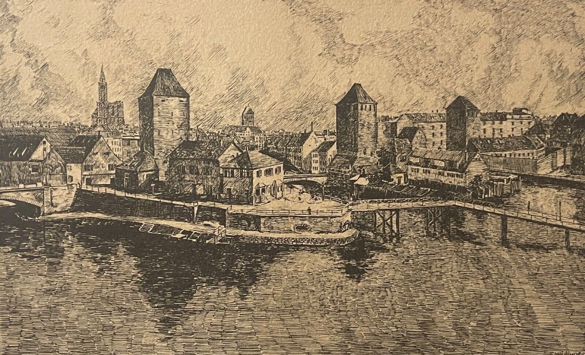 strasbourg_1916_ponts_couverts_alsace_par_franz_mailander_allemagne_france
