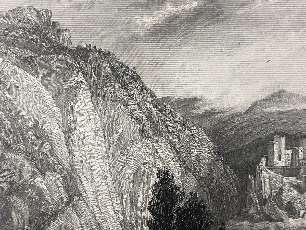 arlempdes_le_chateau_gravure_de_rouargue_haute-loire_vers_1840_france