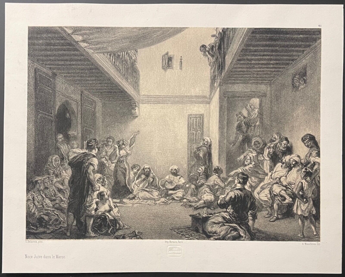 eugene_delacroix_noce_juive_a_rabat_au_maroc_lithographie_mouilleron_1849