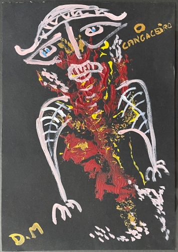 art_vaudou_bresil_cancaceiro_peinture_acrylique_monogramme_d_m_vaudun_art_brut