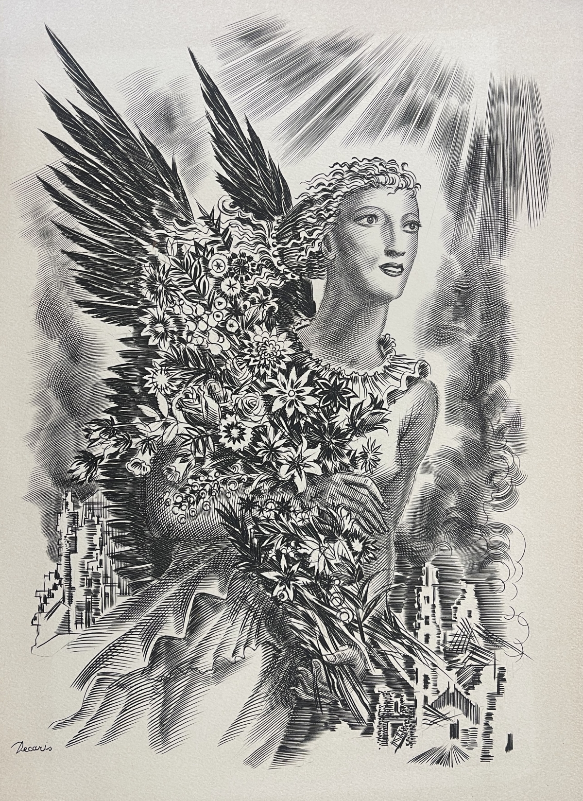 europe_gravure_au_burin_d_albert_decaris_1901-1988_vers_1949_france