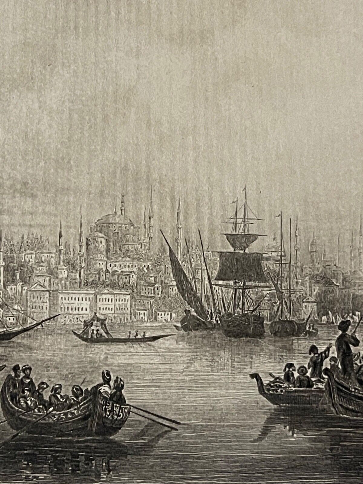 istanbul_turquie_le_bosphore_constantinople_gravure_de_1840_türkiye