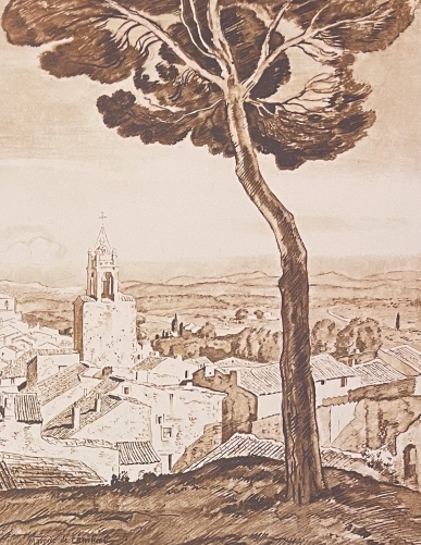 cucuron_vaucluse_gravure_vers_1942_provence_france