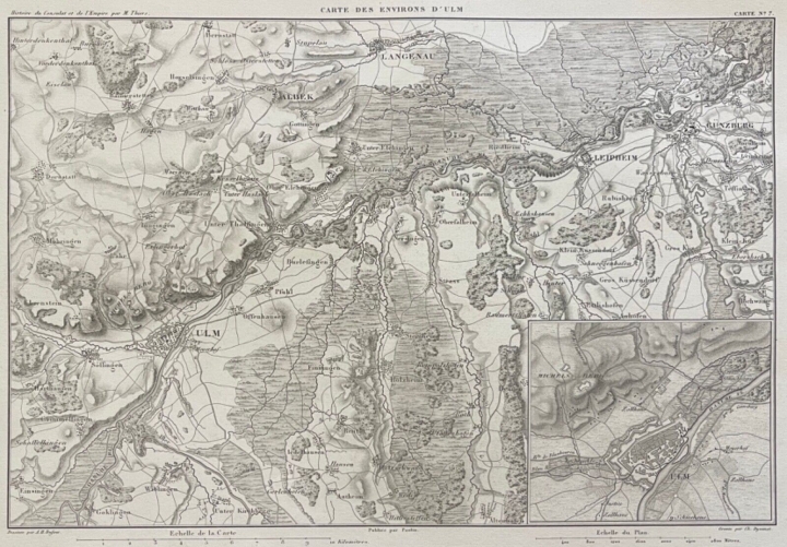 allemagne_ulm_carte_en_1805_dapres_dufour_bataille_napoleon_bonaparte_c_1848