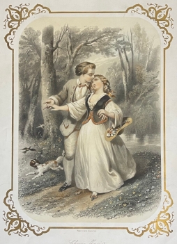 chemin_fleuri_amour_champetre_galant_post_romantisme_lithographie_1863_france