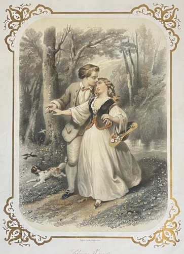 chemin_fleuri_amour_champetre_galant_post_romantisme_lithographie_1863_france