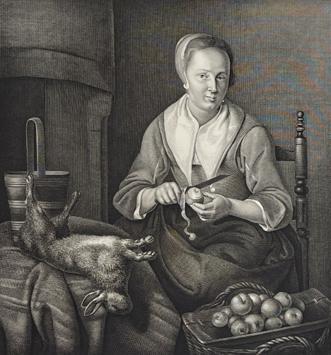 gabriel_metsu_1629-1667_une_cuisiniere_gravure_burin_par_massard_tirage_c_1850