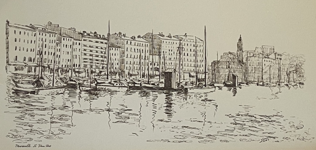 marseille_vieux_port_vers_1970_gravure_xxe_provence_france