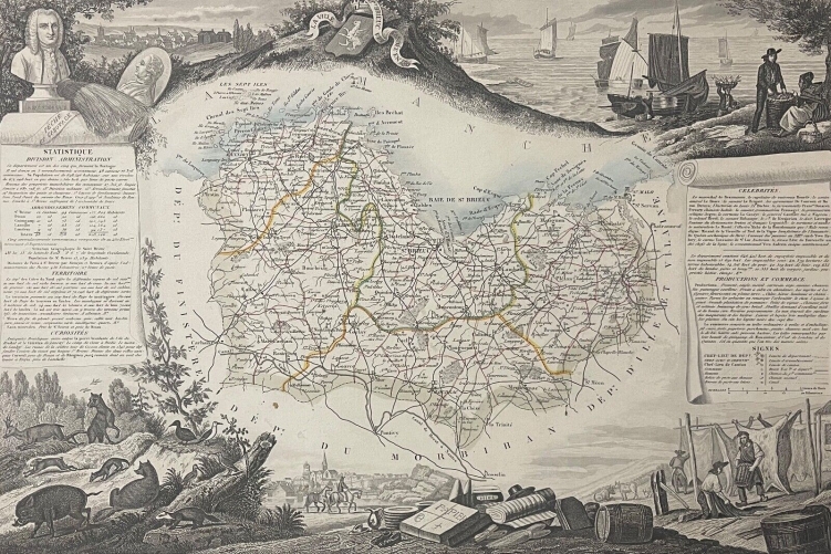 cotes-d???armor_cotes_du_nord_departement_carte_de_1850_france_bretagne