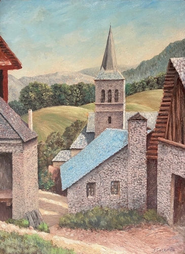 ornon_isere_acrylique_sur_bois_fin_du_xxe_alpes_france