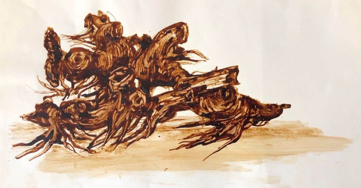 la_souche_darbre_encre_epaisse_sur_papier_vers_1970_anonyme__