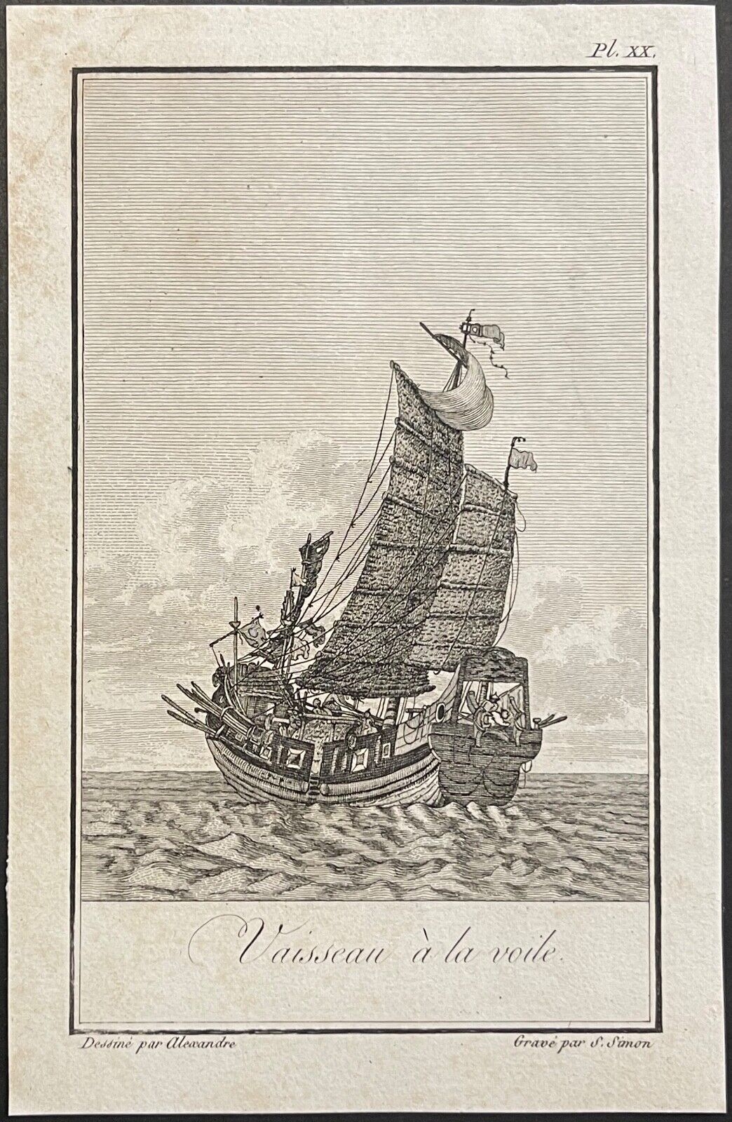 chine_jonque_chinoise_de_1847_bateau_navire_marine_tirage_xixe