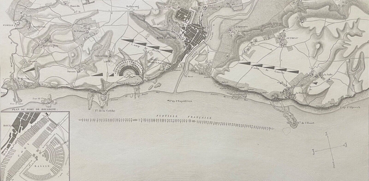 camp_de_boulogne_napoleon_bonaparte_1803_debarquement_en_angleterre_carte_1848