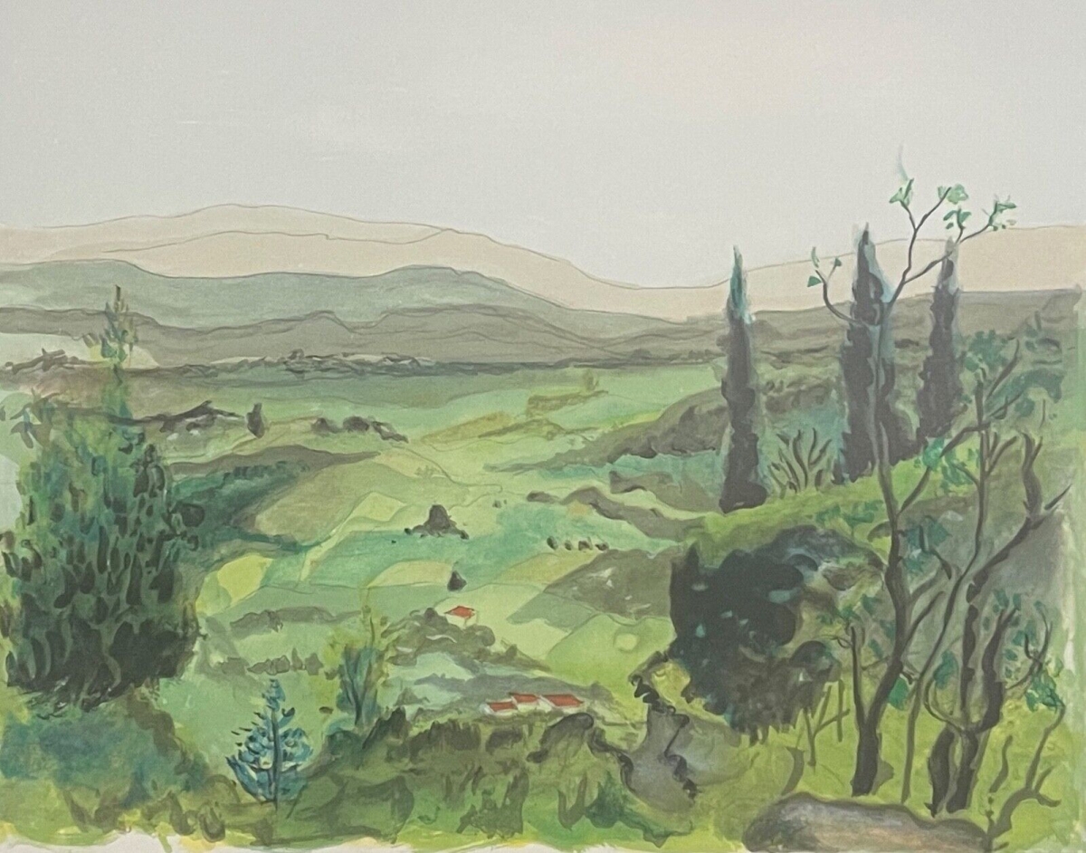 gordes_la_plaine_provence_lithographie_1979_astri_bergman_taube_1898-1980