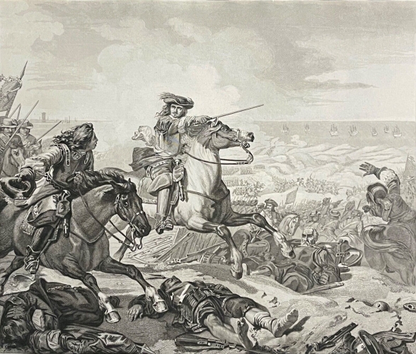 bataille_des_dunes_1658_guerre_franco-espagnole_turenne_louis_xiv_c_1840_france