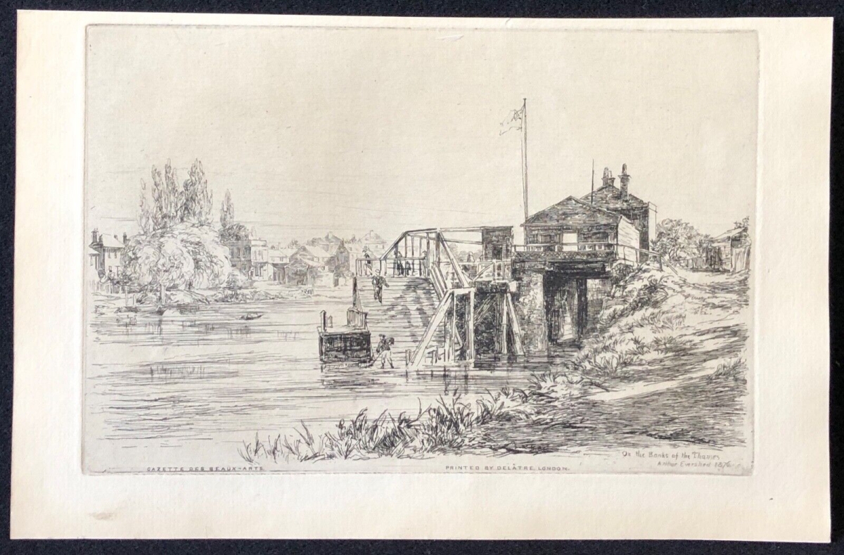 arthur_evershed_1836-1919_on_the_baks_of_the_thames_1876_pointe_seche
