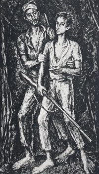 pologne_maurycy_m??drzycki_hommage_combattants_ghetto_varsovie_photogravure_1955