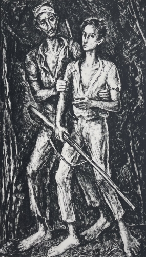 pologne_maurycy_m??drzycki_hommage_combattants_ghetto_varsovie_photogravure_1955