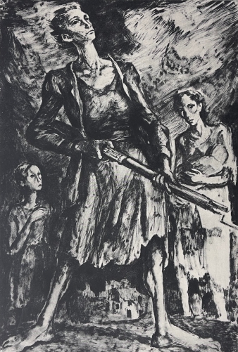 pologne_maurycy_m??drzycki_hommage_combattants_ghetto_varsovie_photogravure_1955