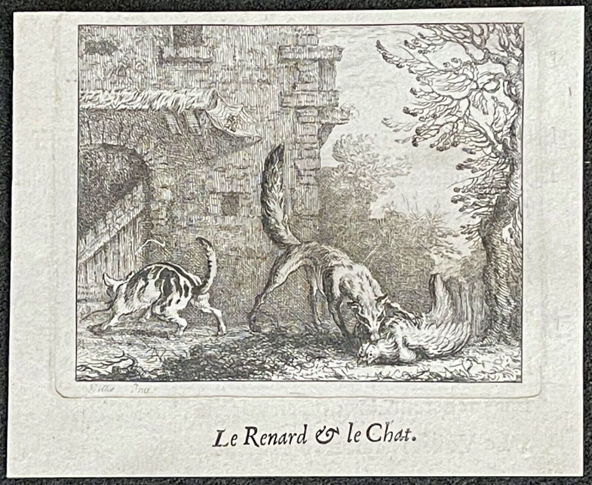 le_renard_et_le_chat_claude_gillot_1673-1722_gravure_1719_france