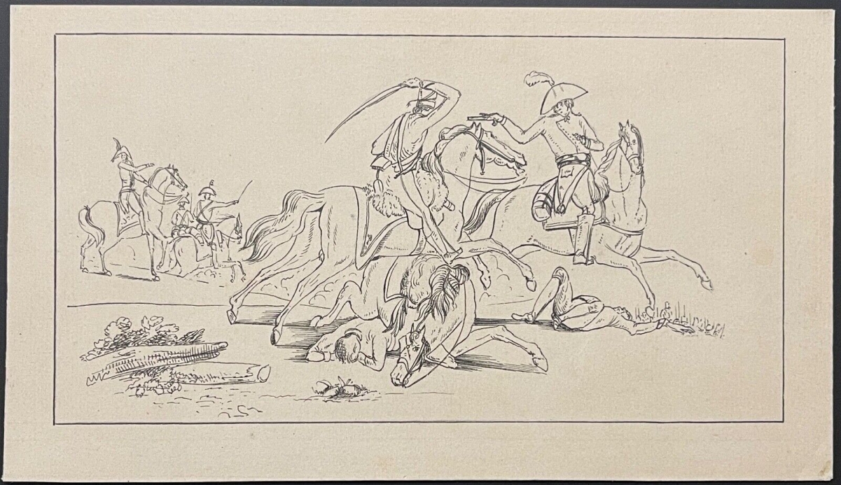 combat_cavalerie_napoleon_dessin_encre_antony_hottot_1865-1914_c_1885_cheval